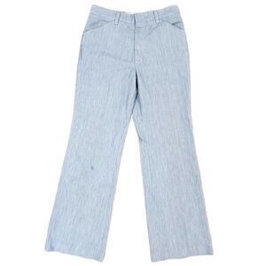 Vintage 70s TOBIAS Trousers 30X30 Blue White Pinstripe Pants Slacks High Waisted